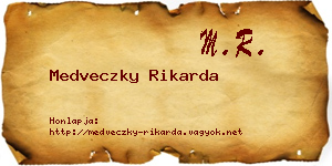 Medveczky Rikarda névjegykártya